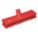DECK BRUSH HEAD, STIFF, POLYESTER, 10¾ IN BRUSH L, 3 IN HEAD W, RED