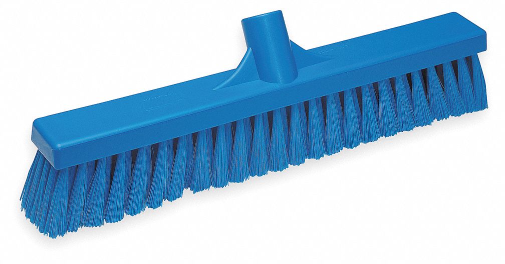 FLOOR BROOM W/ MEDIUM BRISTLES BLUE