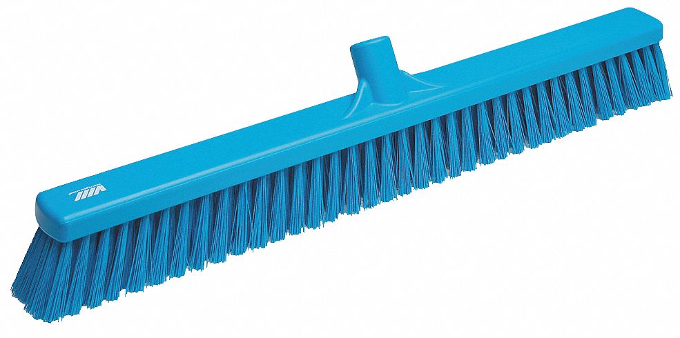 FLOOR BROOM W/ COMBO BRISTLES BLUE