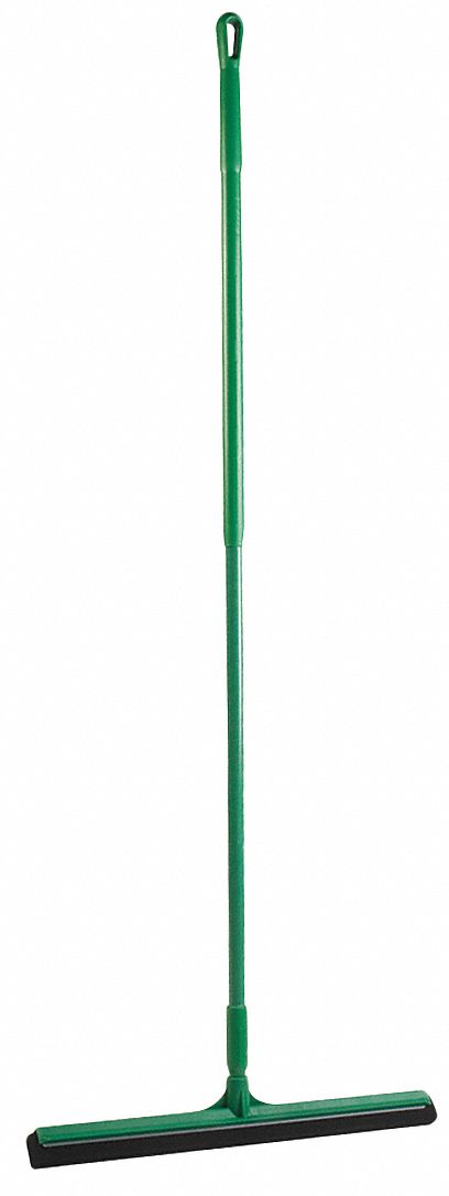 VIKAN Floor Squeegee: Double-Blade, Includes Handle, Threaded, European  Thread, 24 in Blade Wd