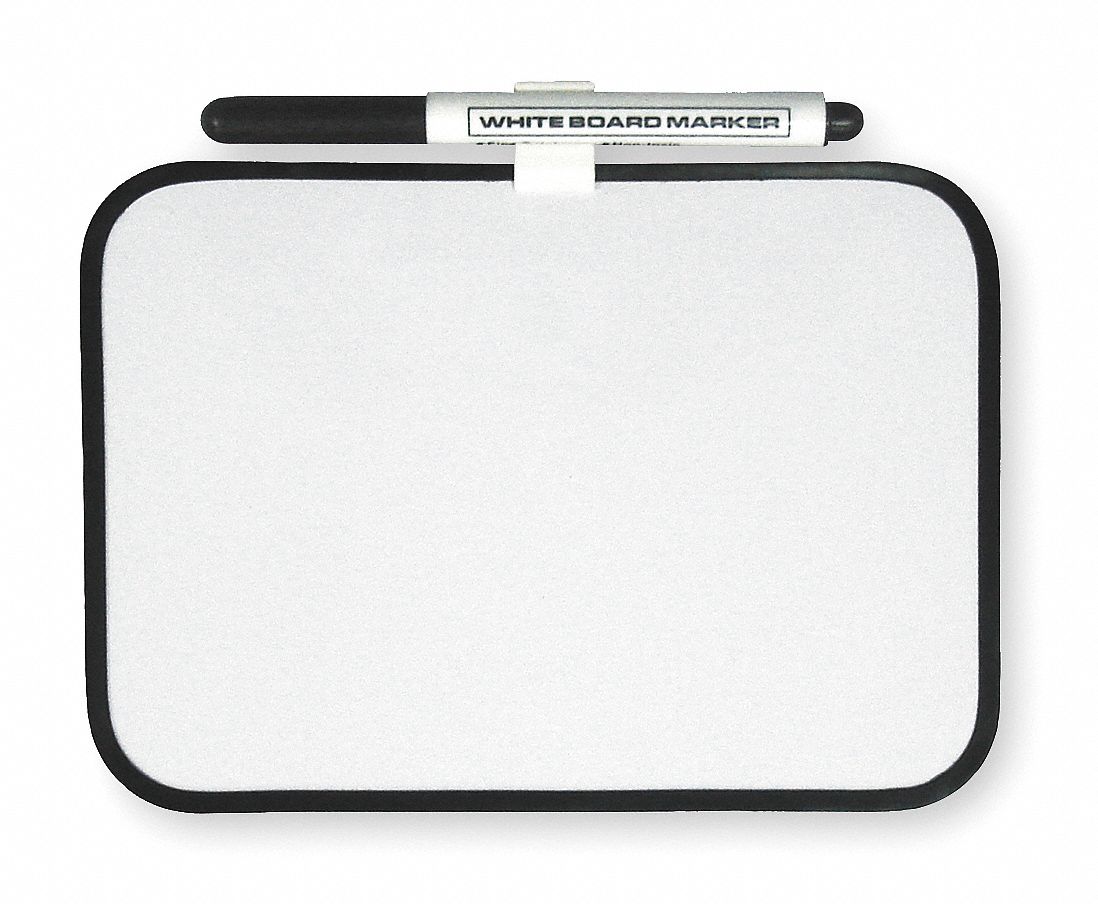 Gloss Dry Erase Board, 7 inH x 5 1/2 inW, White Grainger