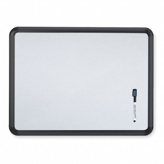GRAINGER APPROVED GlossFinish Steel Dry Erase Board, Wall Mounted, 24