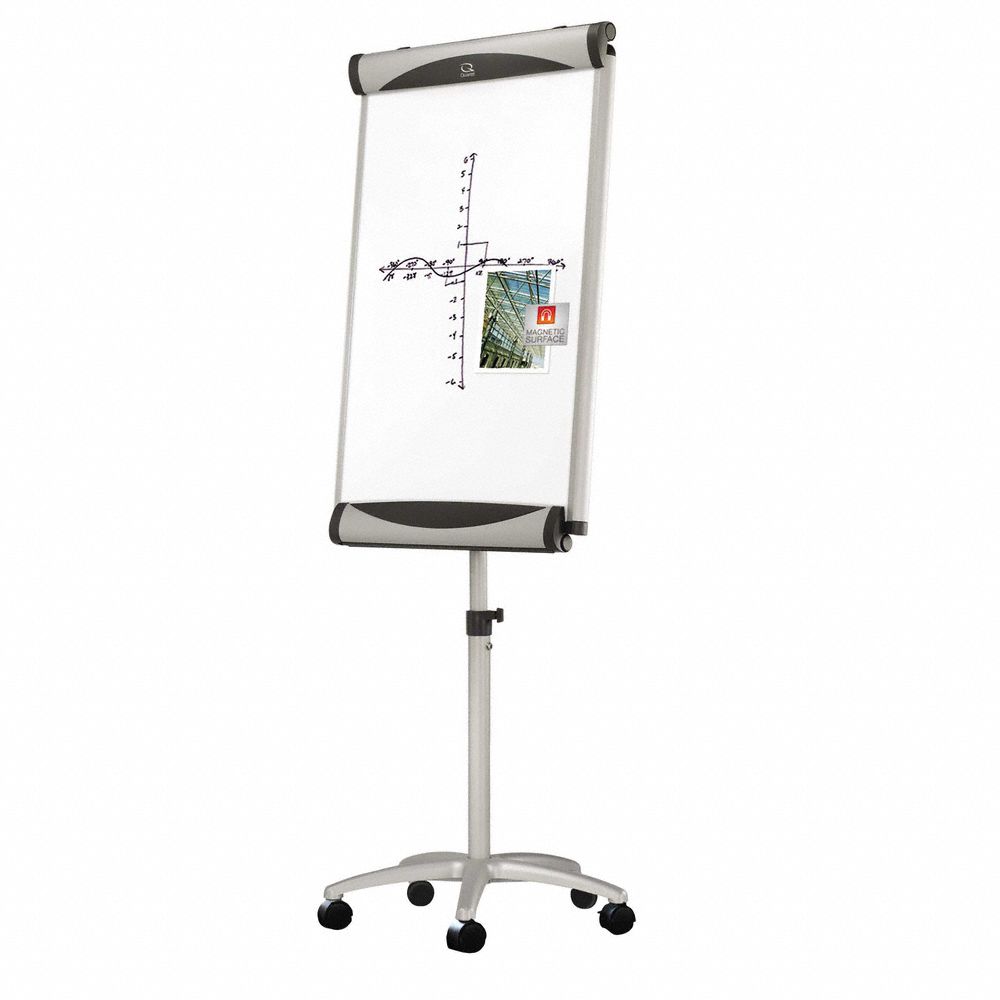 QUARTET Dry Erase Board Easel Mounted, 41 in Dry Erase Ht, 27 in Dry