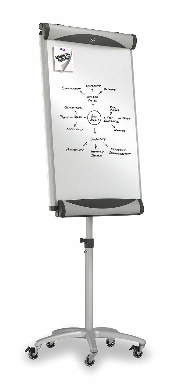 Easel Mounted, 41 in Dry Erase Ht, Dry Erase Board 2RXG7EU2000TE