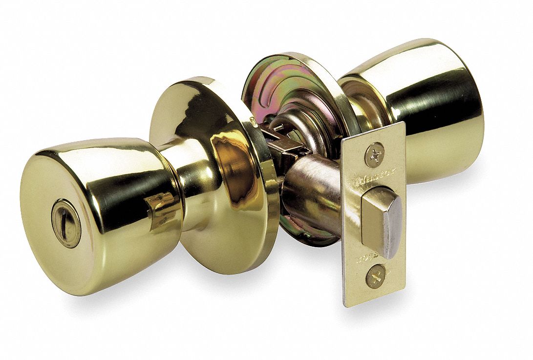 Door Lockset: Privacy Knob Locksets, Brass