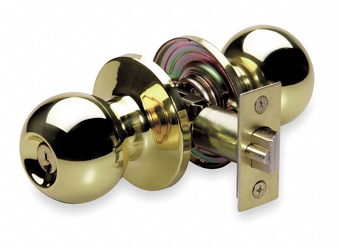 Door Lockset: Office Knob Locksets, Brass