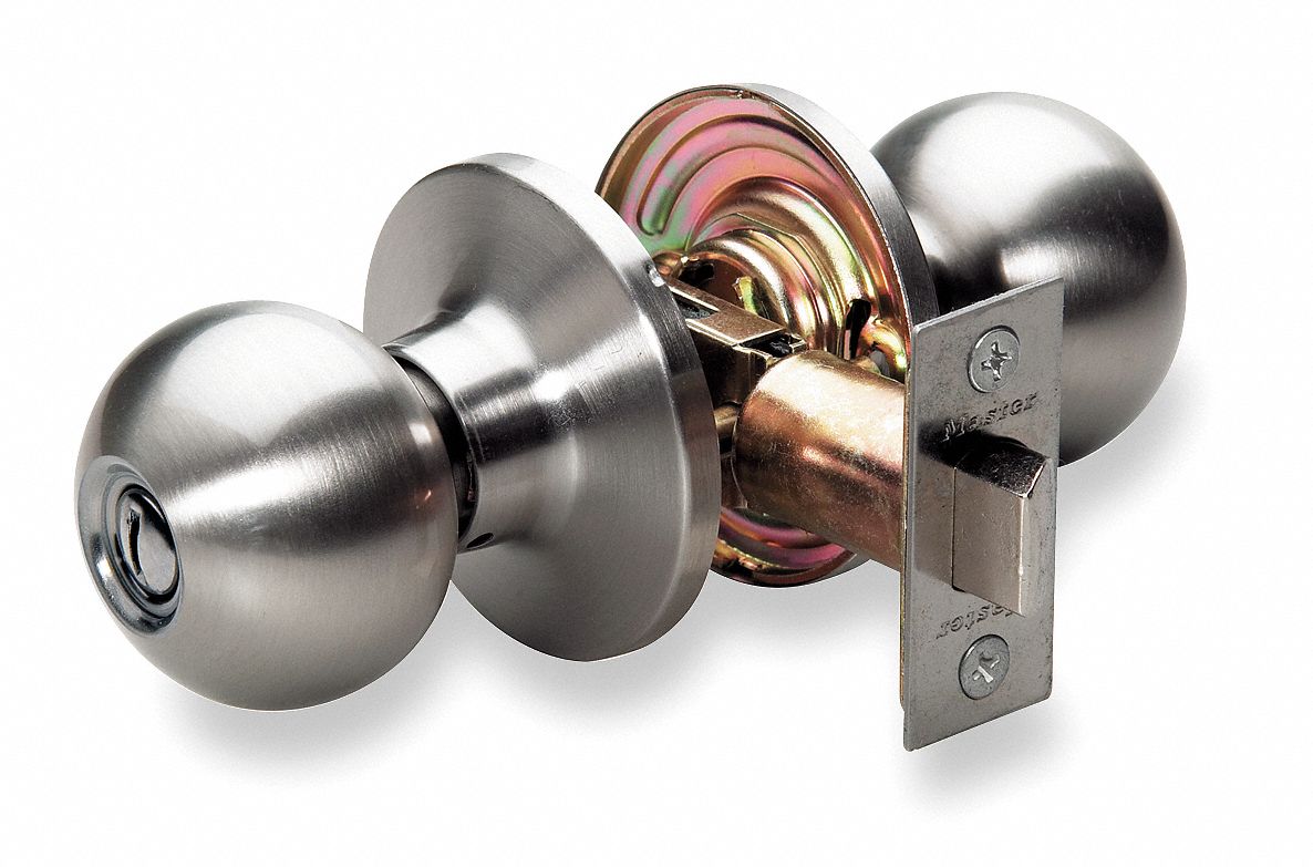 Door Lockset: Privacy Knob Locksets, Nickel