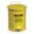 OILY WASTE CAN, 14 GAL, YLW, GALVANIZED STEEL, 20¼ IN H, FOOT OPERATED SELF CLOSING