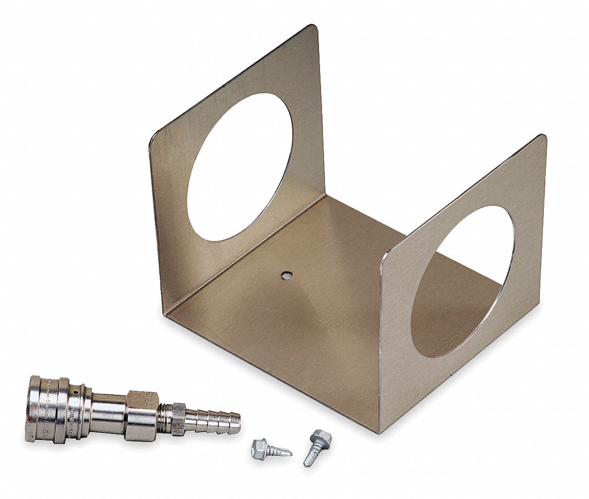 WALL BRACKET, STAINLESS STEEL, FOR USE WITH POLY HPLC WASTE COLLECTION VESSELS