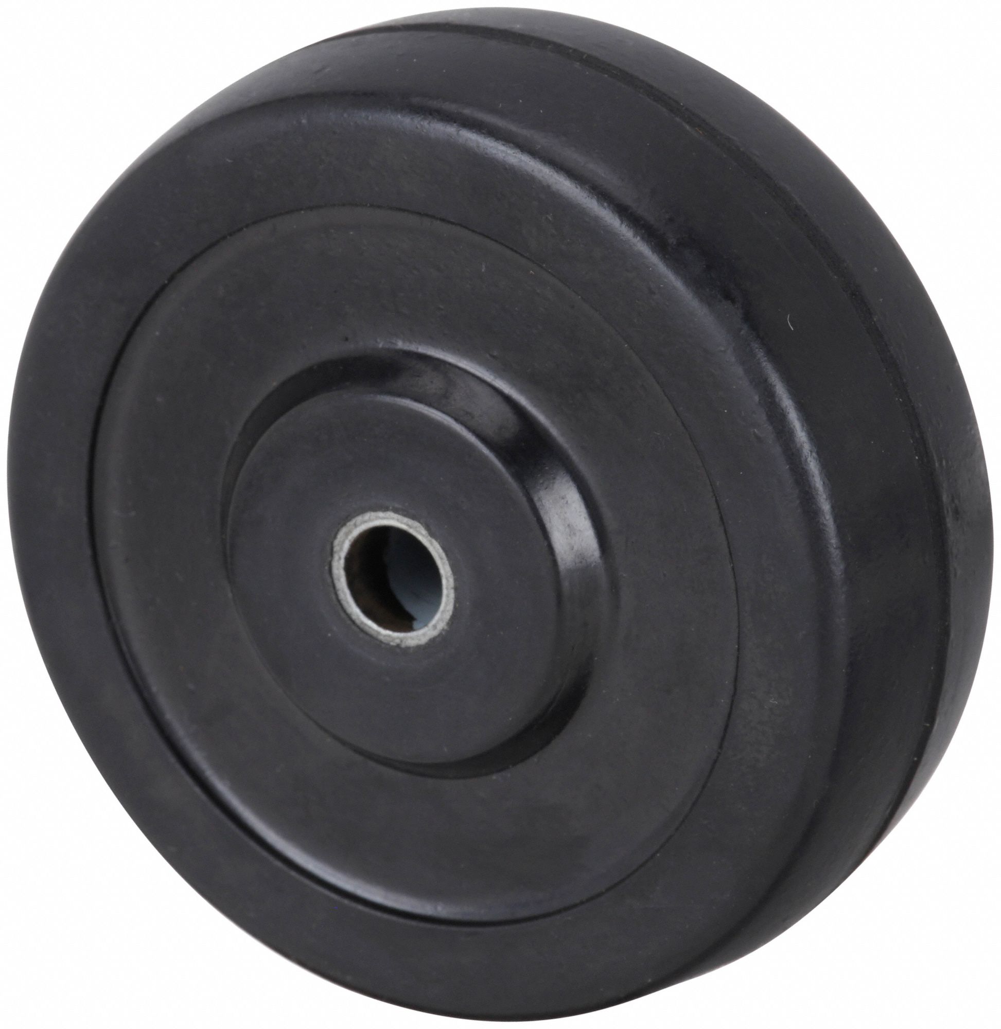 SOLID RUBBER WHEEL, 3 IN WHEEL DIAMETER, 1 IN WHEEL W, 100 LB LOAD RATING