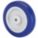 POLYURETHANE TREAD ON POLYOLEFIN CORE WHEEL, 3 IN WHEEL DIAMETER, 1 IN WHEEL W, BLUE