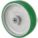 POLYURETHANE TREAD ON ALUMINUM CORE WHEEL, 8 IN WHEEL DIAMETER, 2 IN WHEEL W, GREEN
