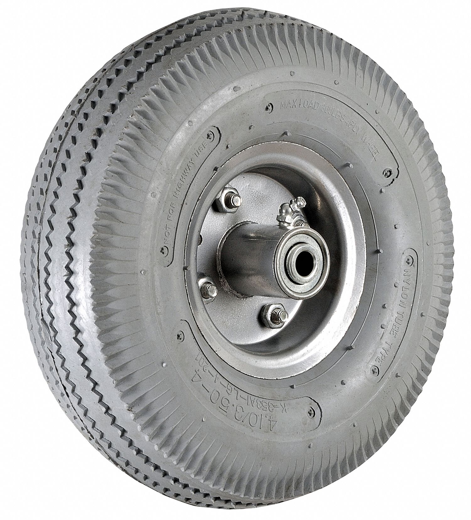 GRAINGER APPROVED Pneumatic Wheel, 10 5/8 in Wheel Dia., 350 lb Load