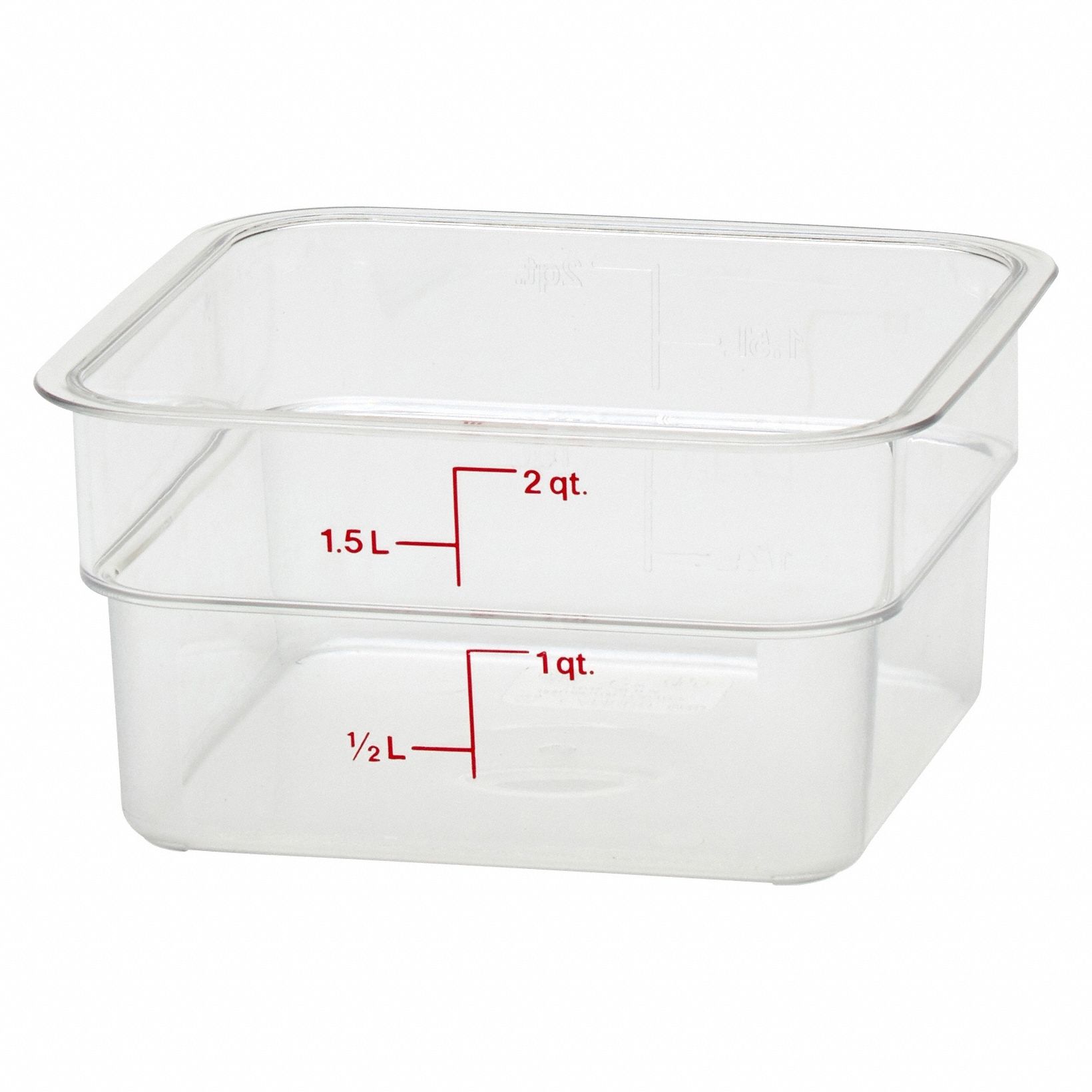 CAMBRO, 2 qt Capacity, Clear Body, Food Storage Container 4UJY8