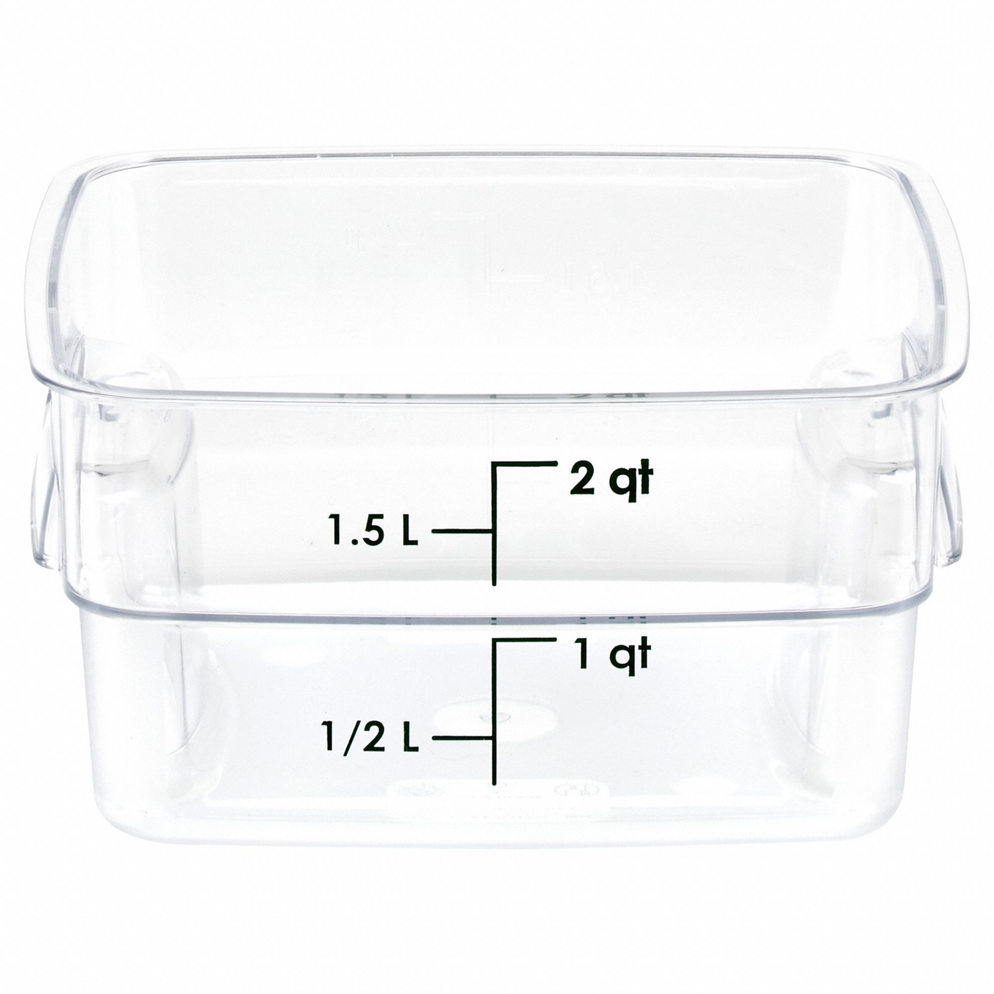 CAMBRO, 2 qt Capacity, Clear Body, Food Storage Container - 807JE0 ...