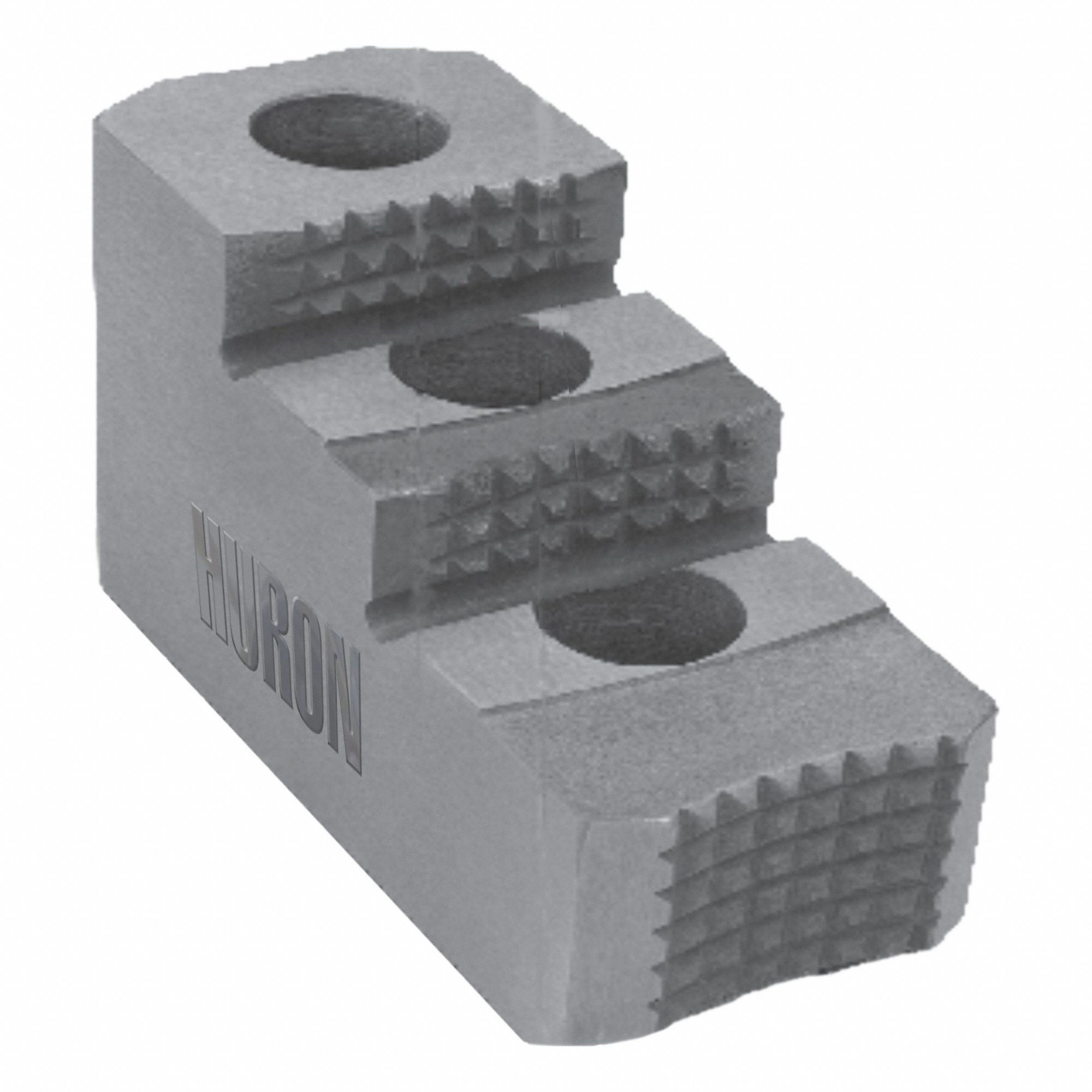 Lathe Jaw: Pointed, Serrated, Steel, For 10 in Chuck, 2.45 in Ht