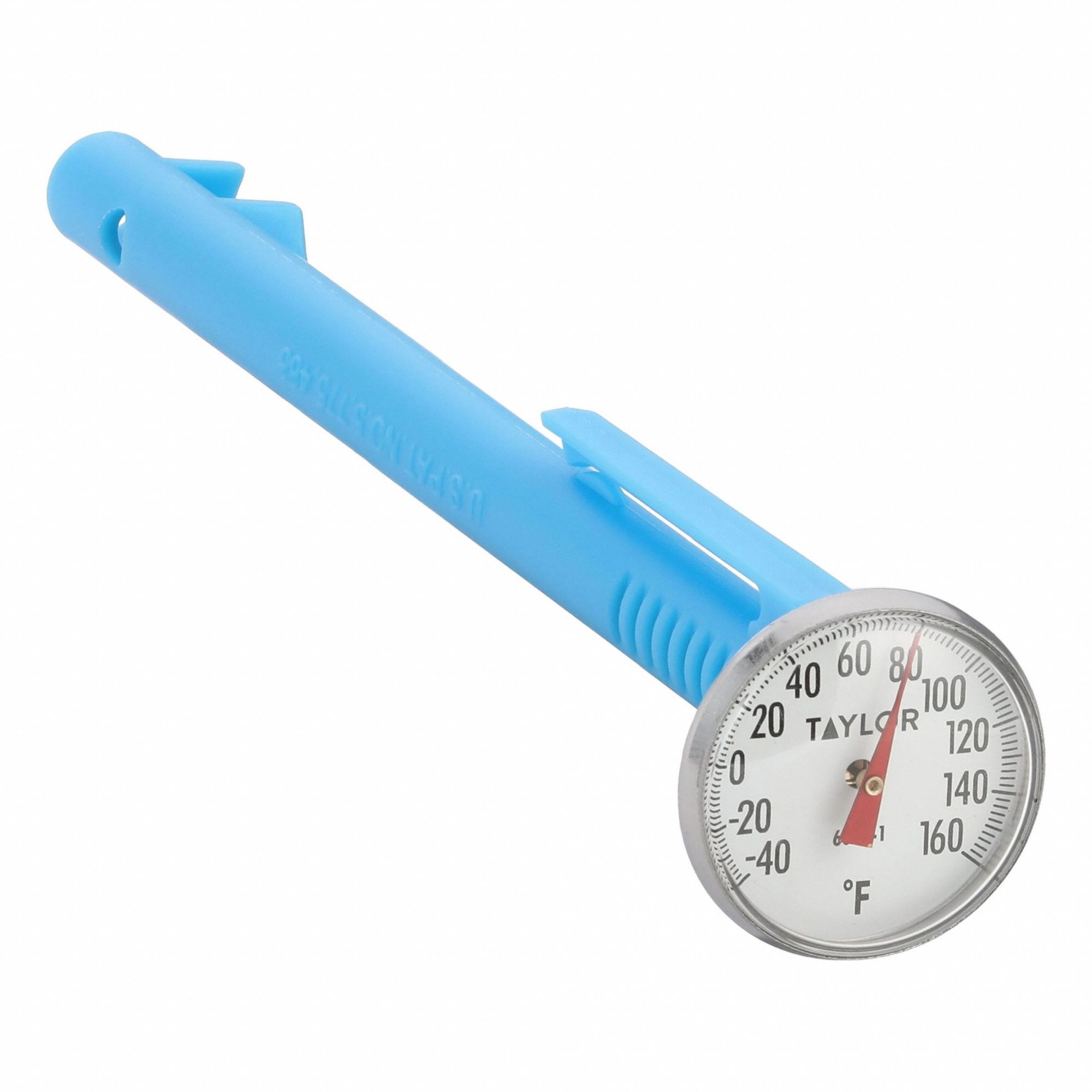 Dial Pocket Thermometer: -40°F to 160°F, +/- 2% Accuracy, 5 in Stem Lg, Fahrenheit