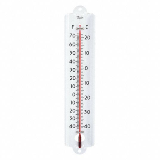 Large Vertical Analog Scale Outdoor Wall-Mount Thermometer