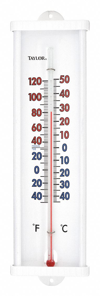 Wall-Mount, -40° to 120°F/-40° to 50°C, Analog Thermometer - 2T707