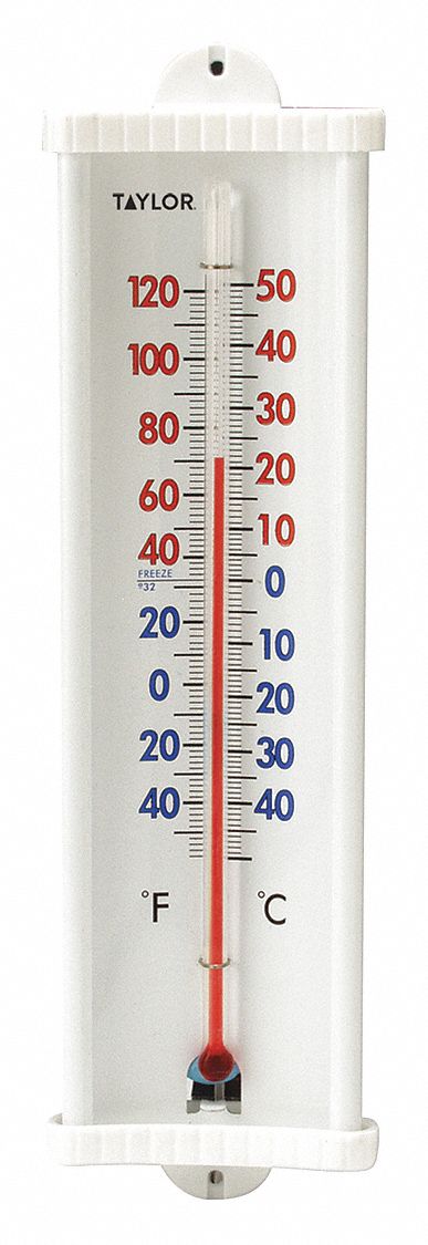 Taylor 8-7/8" Indoor & Outdoor Tube Thermometer Wall-Mounted Temperature 5135N 