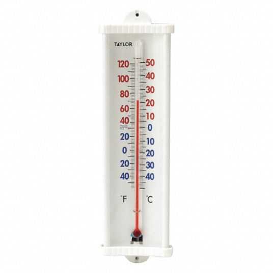 Taylor Analog Thermometer 40 To 1 F 40 To 50 C 9 1 4 In H X 2 3 4 In W X 1 4 In D Wall Mount 2t707 5132n Grainger