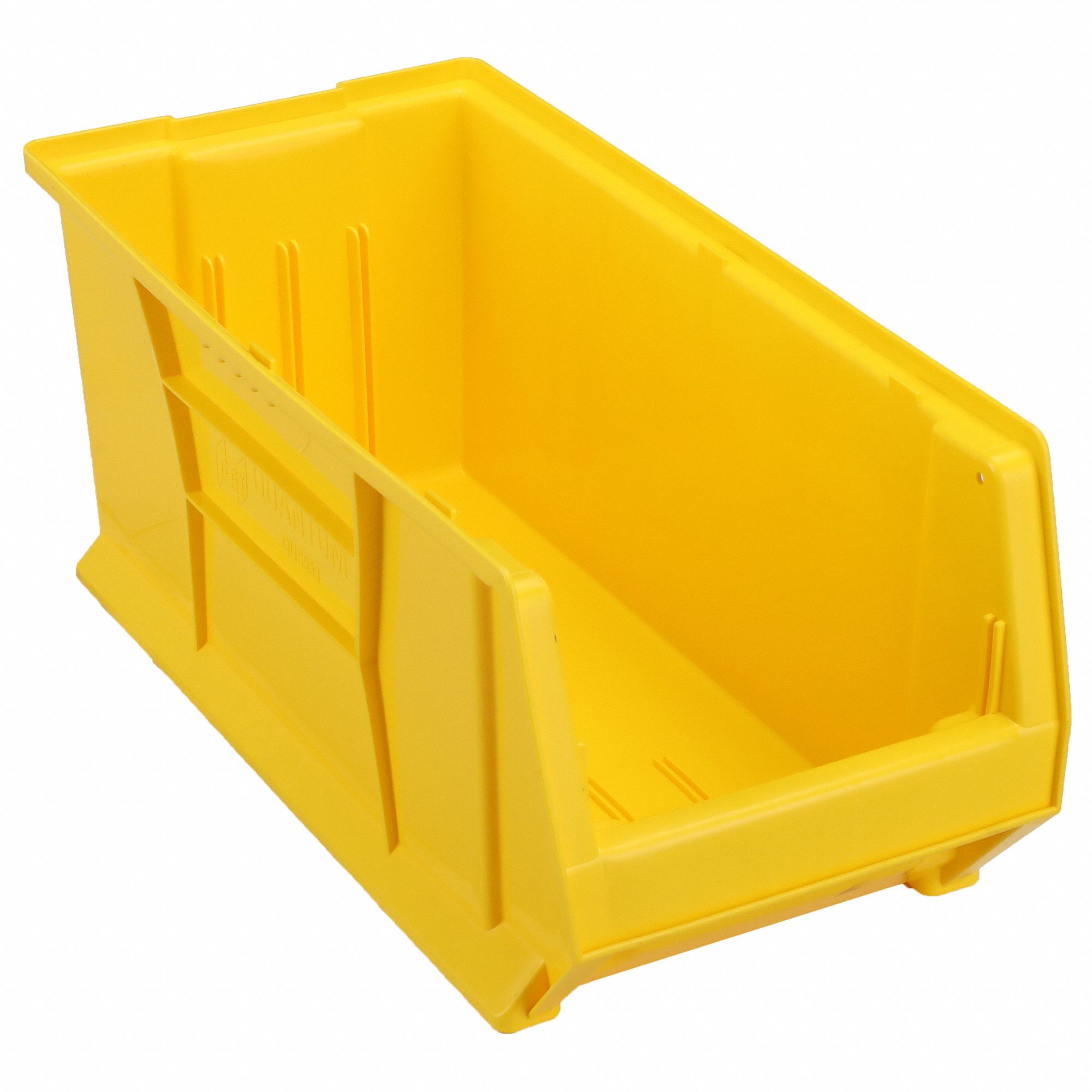 Bin: 23 7/8 in Overall Lg, 11 in x 10 in, Yellow, Stacking Capable