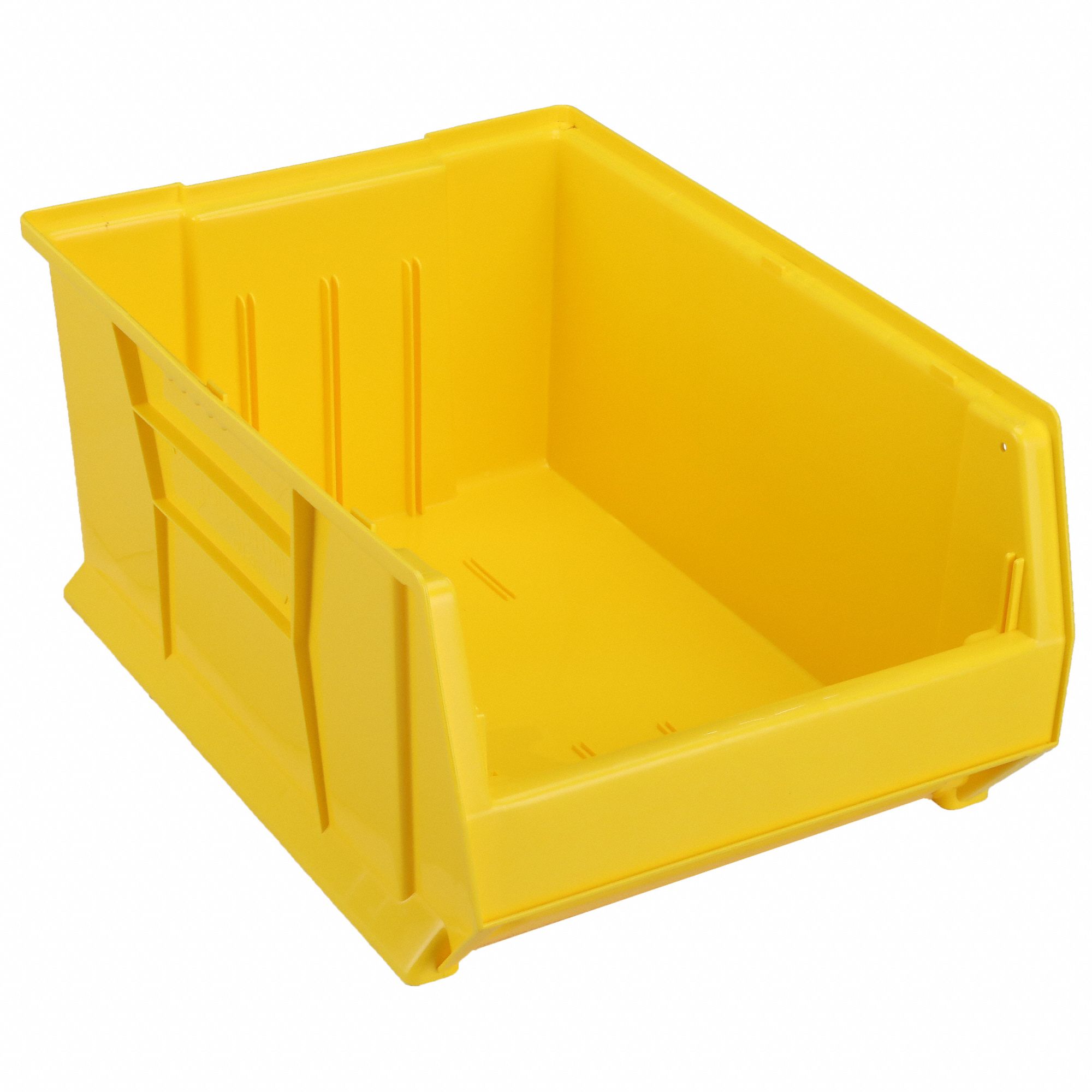 Bin: 23 7/8 in Overall Lg, 16 1/2 in x 11 in, Yellow, Stacking Capable