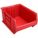 BIN, 23⅞ IN OVERALL L, 18¼ IN X 12 IN, RED, STACKABLE