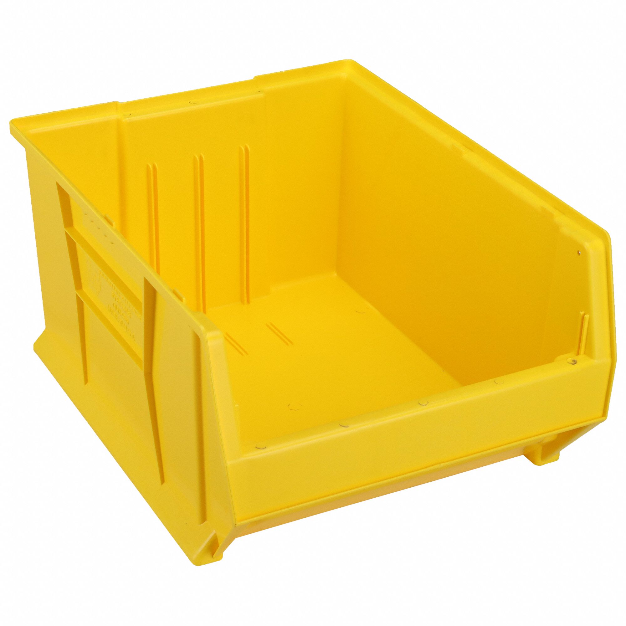 BIN, 23⅞ IN OVERALL L, 18¼ IN X 12 IN, YELLOW, STACKABLE