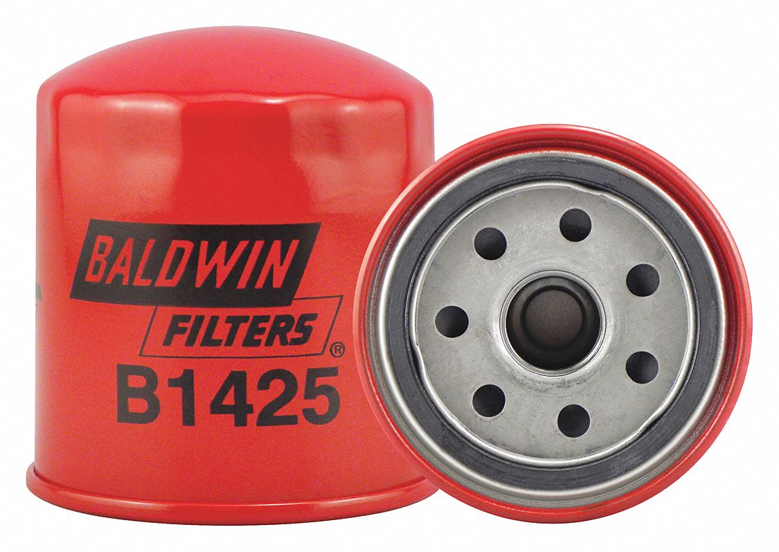 BALDWIN FILTERS SpinOn Oil Filter, Length 3 7/16 in, Outside Dia. 3