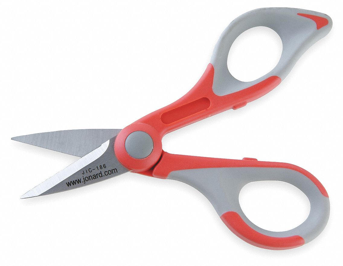 KEVLAR/ELECTRICAL/COMMUNICATIONS SCISSORS, NYLON HANDLE, 6 IN OVERALL L