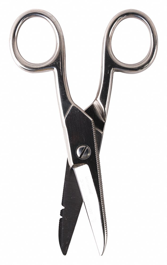 JONARD TOOLS, Steel Handle, Std, Electricians Scissors