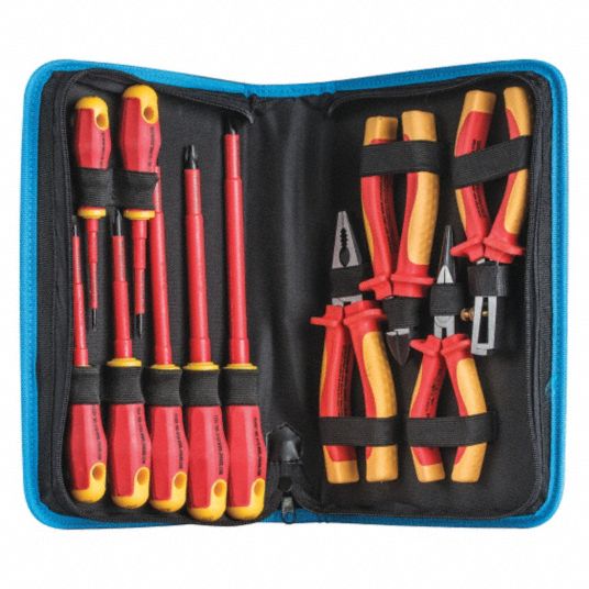 JONARD TOOLS, Insulated, 11 Total Pcs, Insulated Tool Kit - 2TDP7