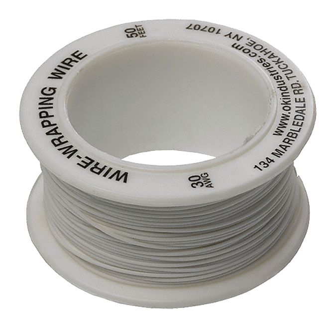 Wire Wrapping Wire 30 AWG Wht 50ft