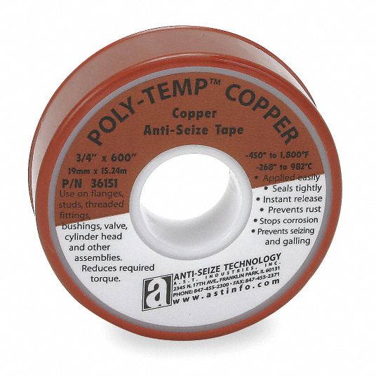 ANTISEIZE TECH., POLYTEMP® Copper, Extra HD, AntiSeize Tape 2TE42