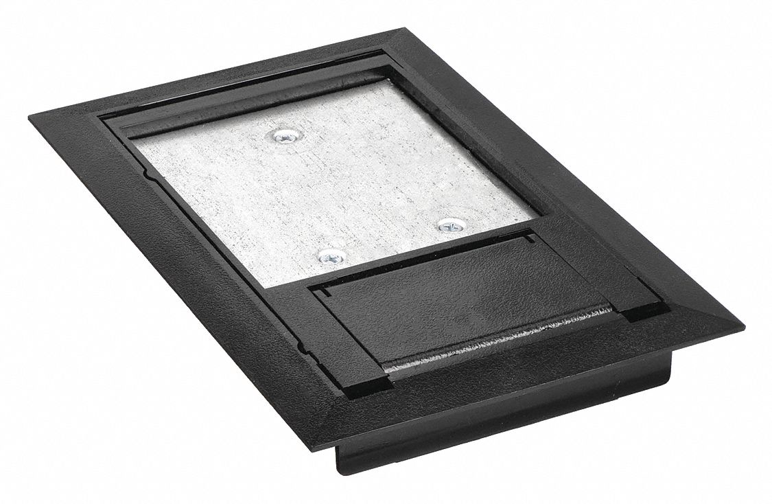 STEEL CITY, Rectangular, Black, Floor Box Cover 2TEC4664CSTSWBLK