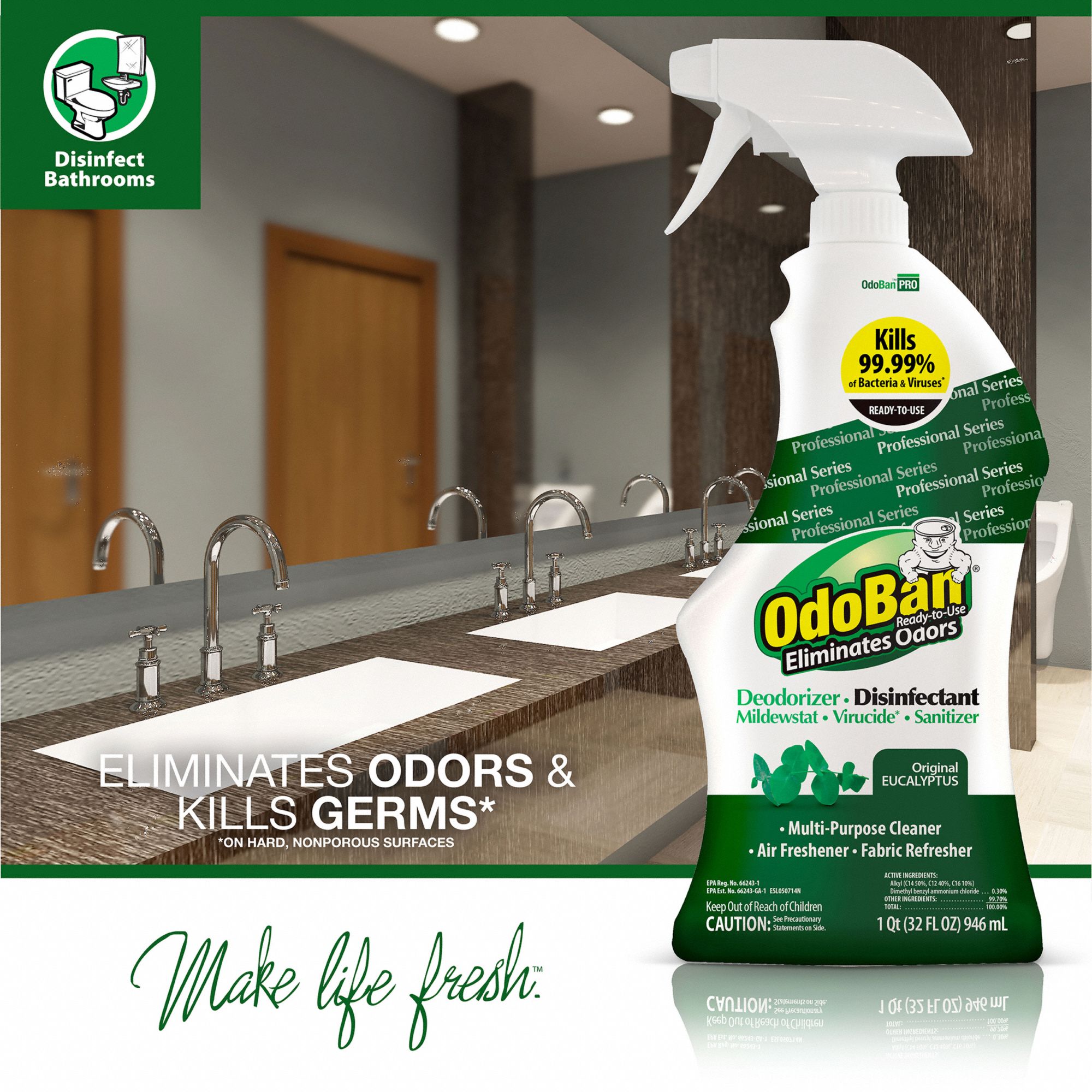 ODOBAN PROFESSIONAL Odor Eliminator and Disinfectant Odor Eliminator