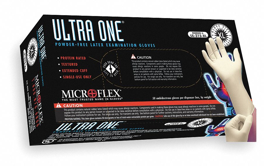 MICROFLEX Disposable Gloves Gen Purpose/MedicalGrade, 10 mil, Powder
