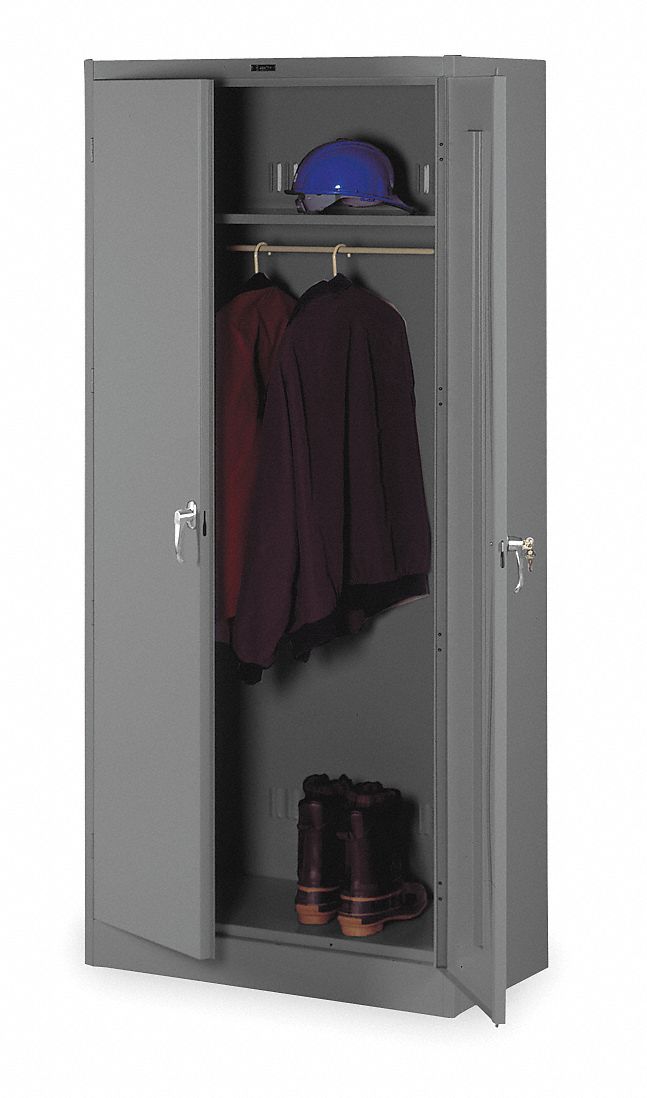 WARDROBE STORAGE CABINET, GREY, 18 IN D X 36 IN W X 78 IN H