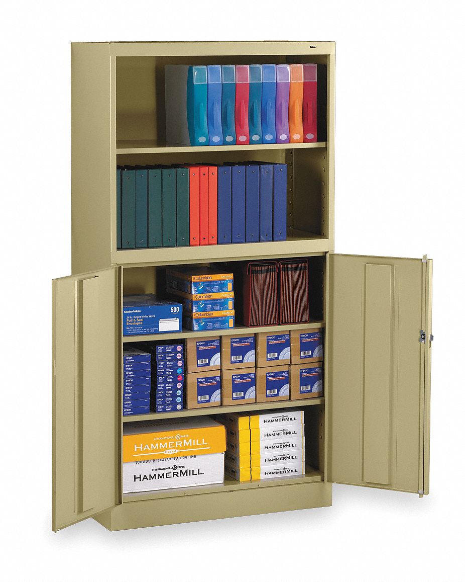 2TER2 - D4884 Bookcase Storage Cabinet Sand