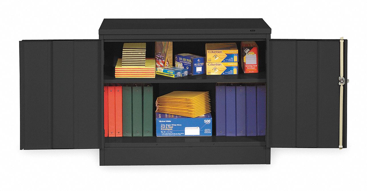 Tennsco Commercial Storage Cabinet Black 30 In H X 36 In W X 18 In D Assembled 2tet2 3018bk Grainger