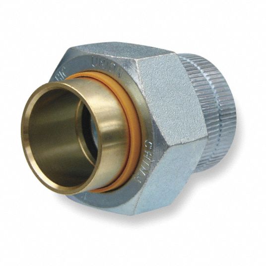 GRAINGER APPROVED 1 in Brass, Steel Dielectric Union with FIP x Solder ...