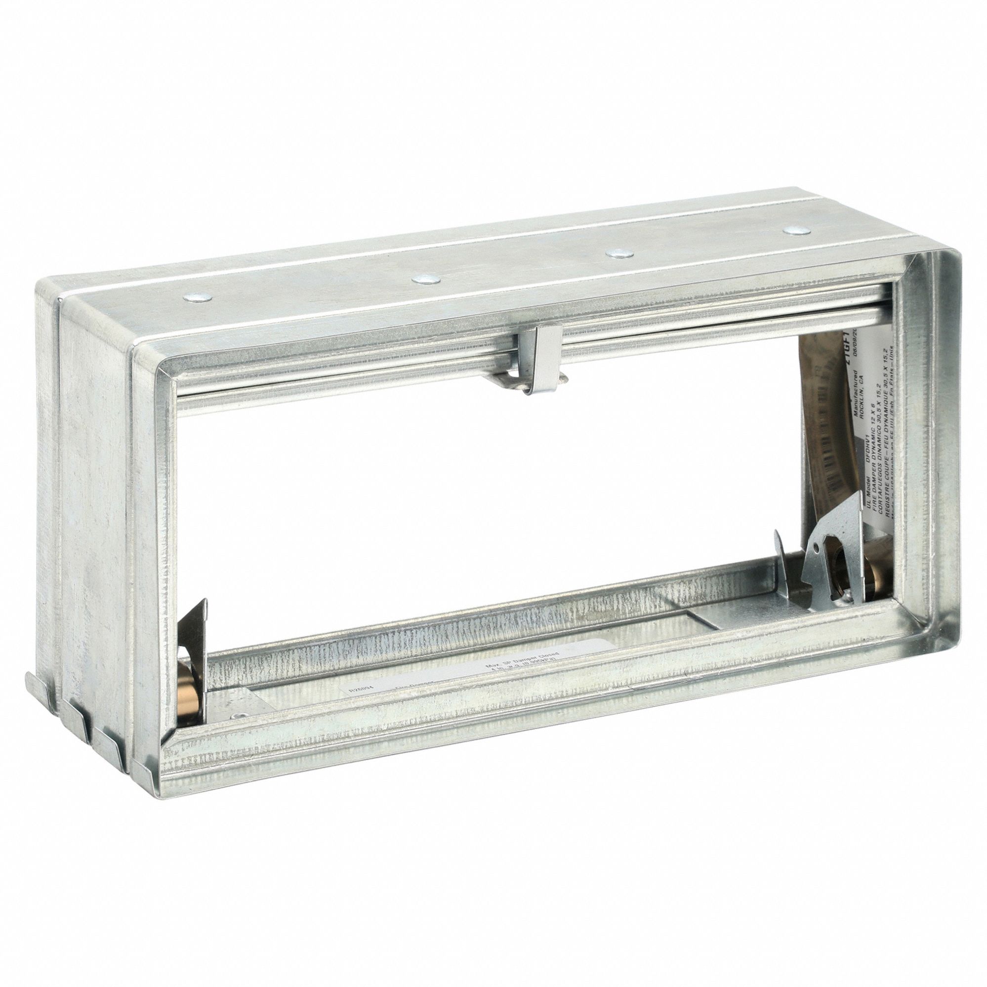 GALVANIZED STEEL FIRE DAMPER, DYNAMIC, 5¾ IN H, 11¾ IN W, 3¾ IN L, SPRING