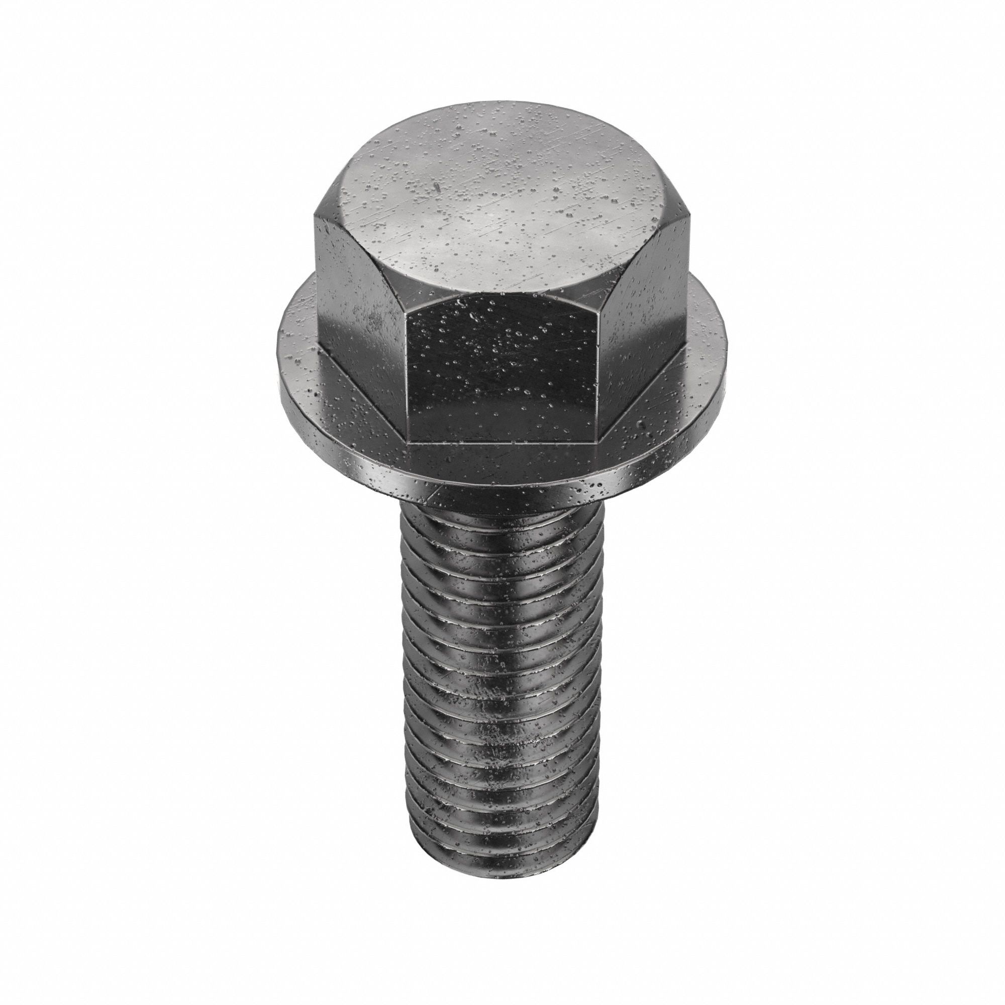 Flange Bolts: Std, Steel, Grade 8, Black Oxide, 1 1/2 in lg, Fully Threaded, Inch, 25 PK