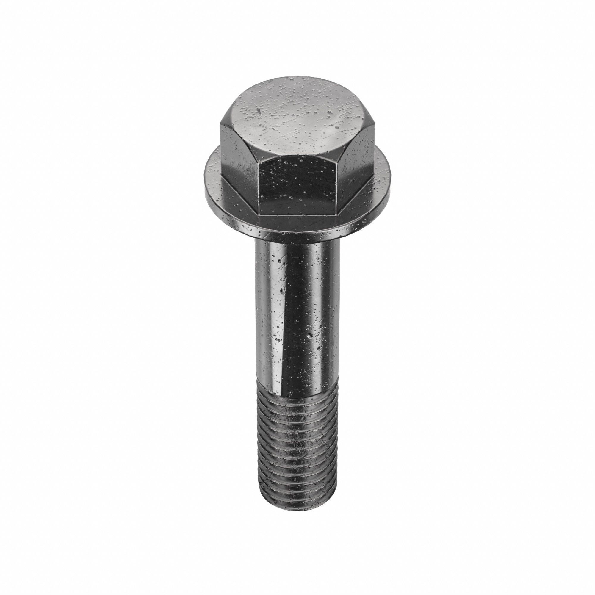Flange Bolts: Std, Steel, Grade 8, Black Oxide, 2 3/4 in lg, Partially Threaded, Inch, 170 PK