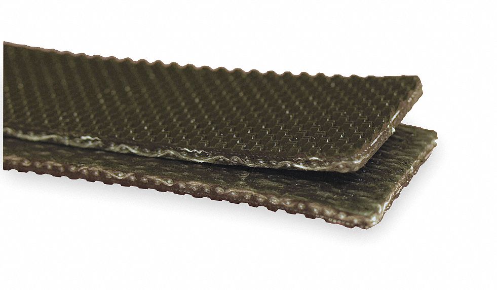High-Grip Multi-Ply Conveyor Belt: 6 in Belt Wd, 5/32 in Belt Thick, 100 ft, Black, PVC, 2 Belt Ply