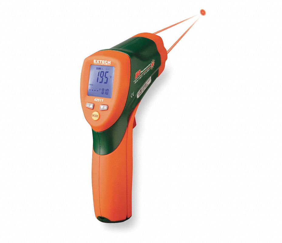EXTECH Termómetro Infrarrojo LCD Retroiluminada 50° a 600