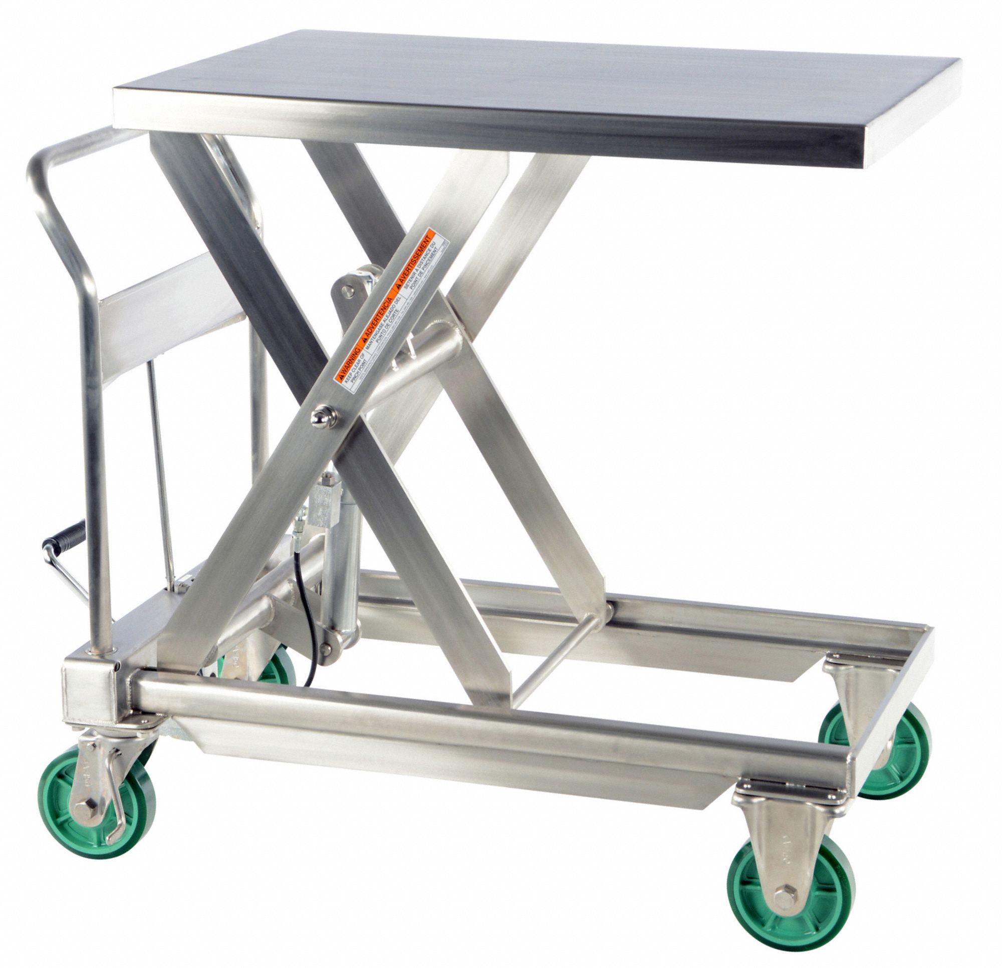 Scissor Lift Table: 1, 100 lb Load Capacity, 35 1/2 in x 23 1/2 in Platform, Single
