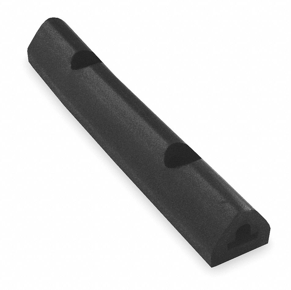 DOCK BUMPER, D, 24 IN BUMPER W, 1¾ IN BUMPER H, 2 IN BUMPER D, ⅝ IN ACCESS HOLE DIA, ANGLE