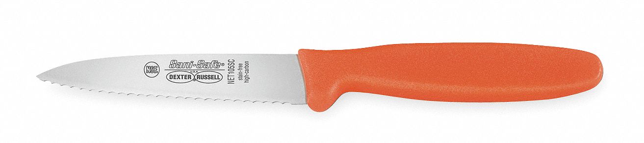 NET KNIFE,SERRATED,3 1/2 IN,POLY,OR